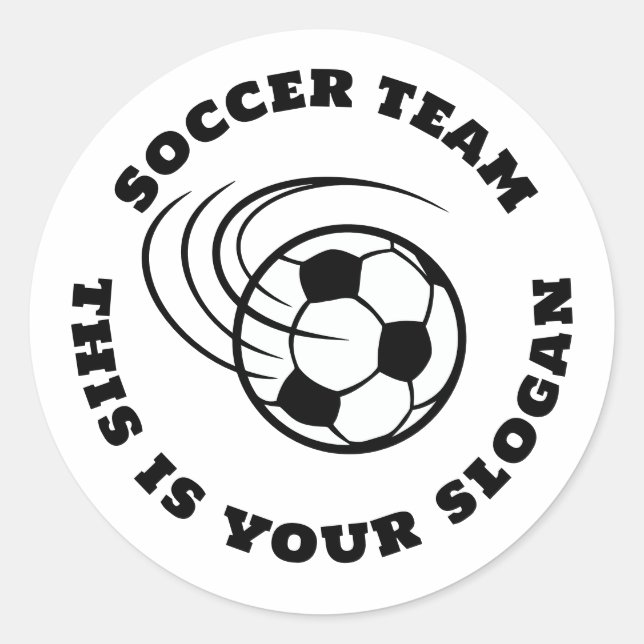 Fußballmannschaft Runder Aufkleber (Vorderseite)