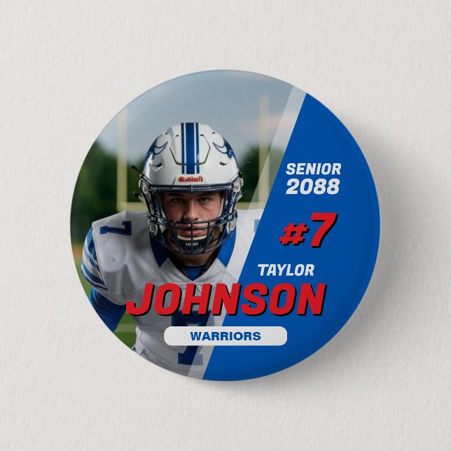 Fußballmannschaft Senior Night Benutzerdefinierte  Button (Vorderseite)