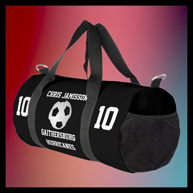 Fußballmannschaft, Trainer oder Player Black Perso Duffle Bag (Von Creator hochgeladen)