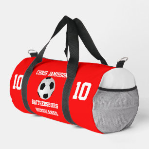 Fußballmannschaft, Trainer oder Spieler rote perso Duffle Bag