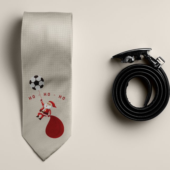 Fußballmannschaft Trainer Santa Weihnachtsmonogram Krawatte (Soccer Team Coach Santa Christmas Monogrammed Neck Tie)