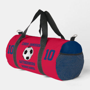 Fußballmannschaft, Trainer, Spieler Rot Blau Perso Duffle Bag