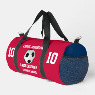 Fußballmannschaft, Trainer, Spieler Rot Weiß Blau Duffle Bag