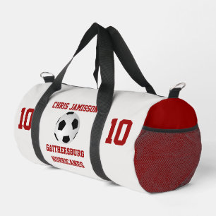Fußballmannschaft Trainer Spieler Weiß Purpurrot P Duffle Bag