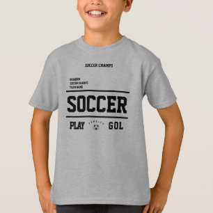 Fußballmarken personalisierte Mannschaftskinder gr T-Shirt