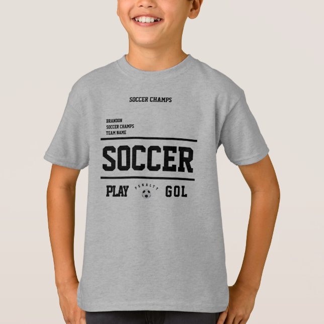 Fußballmarken personalisierte Mannschaftskinder gr T-Shirt (Vorderseite)