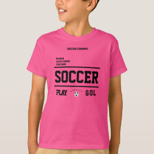 Fußballmarken personalisierte Spielerteam-Kids pin T-Shirt
