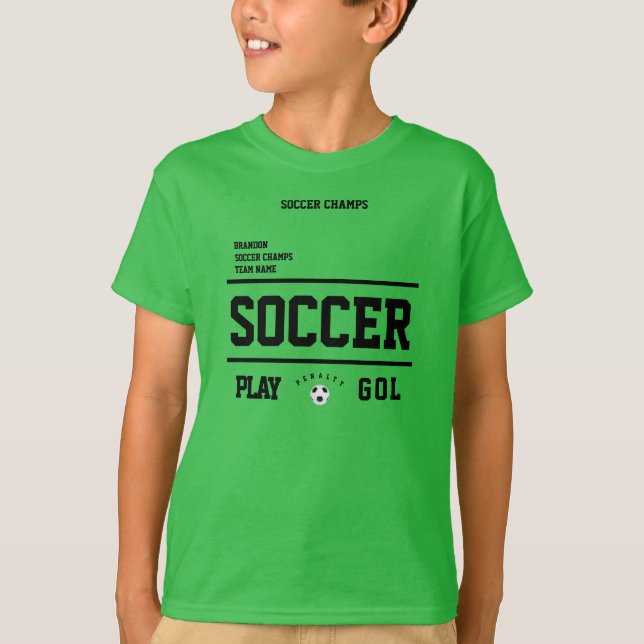 Fußballmarken personalisierte Spielerteam-Kinder g T-Shirt (Vorderseite)