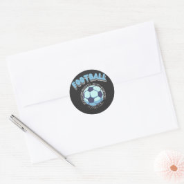 FUSSBALLMÖGLICHKEIT ZUM ZUSAMMENSPIELEN RUNDER AUFKLEBER