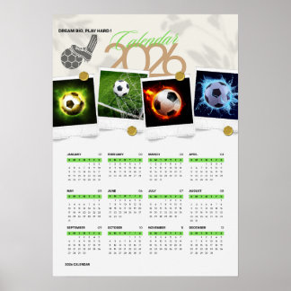 Fußballmotivation 2026 KALENDER Poster