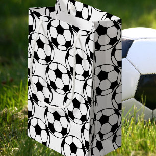 Fußballmuster im black&white kleine geschenktüte