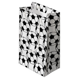 Fußballmuster im black&white kleine geschenktüte