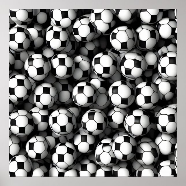 Fußballmuster Poster (Vorne)