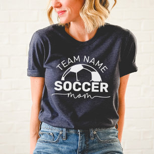 Fußballmutter benutzerdefinierter Teamname Nummer  Tri-Blend Shirt