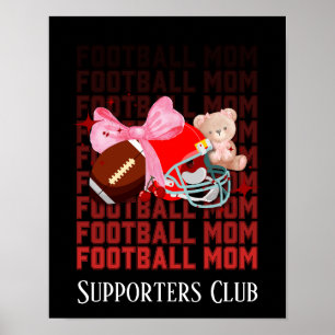 FUSSBALLMUTTER Coquette Bogen Benutzerdefinierter Poster