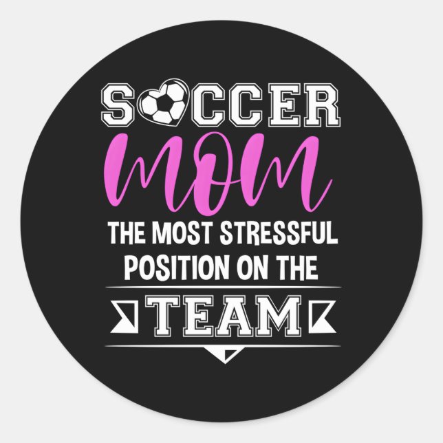 Fußballmutter Gameday Soccer Mama Runder Aufkleber (Vorderseite)