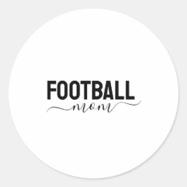 Fußballmutter modernes Skript Runder Aufkleber