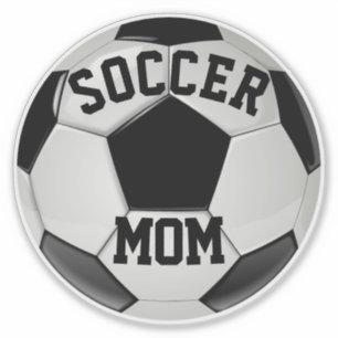 Fußballmutter realistischer Fußball Aufkleber