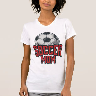 Fußballmutter Retro abgenutztes Sport-Shirt-Design T-Shirt