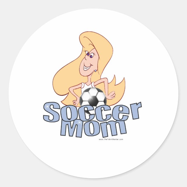 Fußballmutter Runder Aufkleber (Vorderseite)