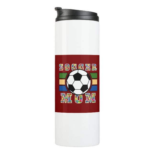 Fußballmutter T-Shirt Thermosbecher (Nach rechts gedreht)