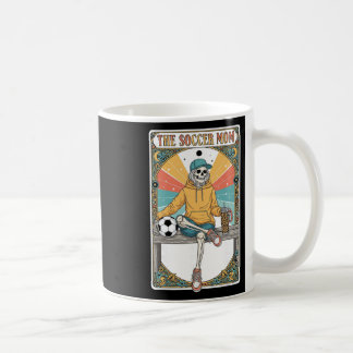 Fußballmutter Tarotkarte Skelett Kaffee Byll Neben Kaffeetasse
