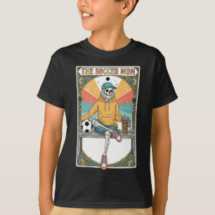Fußballmutter Tarotkarte Skelett Kaffee Ll Seitenl T-Shirt
