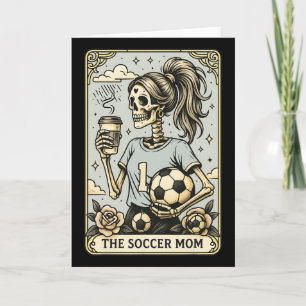 Fußballmutter-Tarotkarte, Vintage-Halloween-Fußbal Karte