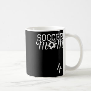 Fußballmutter-Trikot Nummer 4 Lieblingsspieler #4 Kaffeetasse