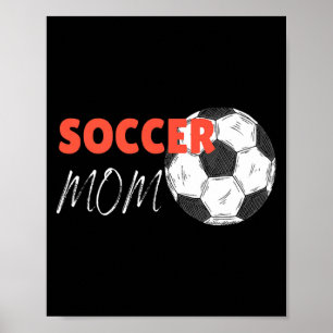 Fußballmutter Vintage Fußball 4 T-Shirt Poster