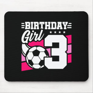 Fußballparty für 3-jährige Mädchen zum 3. Geburtst Mousepad