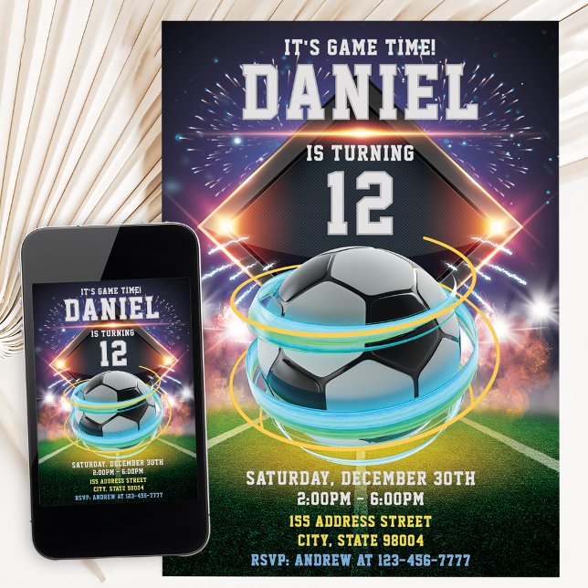 Fußballparty Geburtstag Einladung (Von Creator hochgeladen)