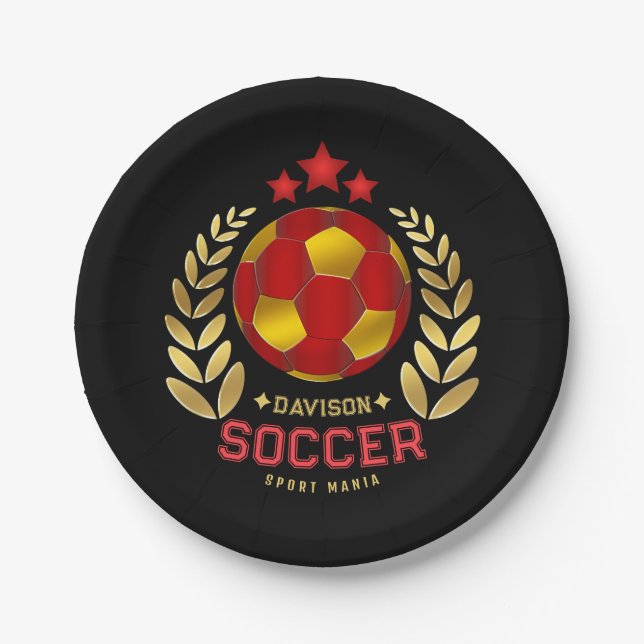 Fußballparty  pappteller (Vorderseite)