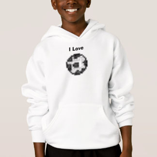 Fußballpixel, i-Liebe Hoodie