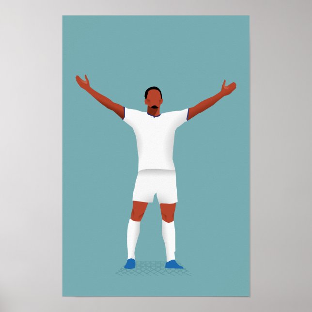 Fußballplakat für Geburtstagsfeier Poster (Vorne)