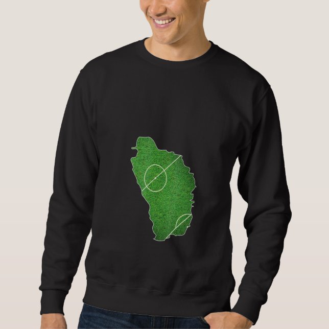 Fußballplatz Dominica Sweatshirt (Vorderseite)