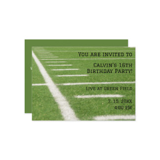 Fußballplatz Geburtstagsfeier Einladung