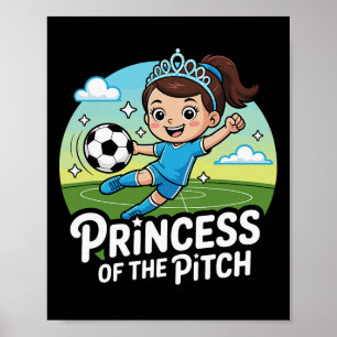 Fußballprinzessin für Mädchen  Poster