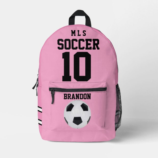 Fußballrosa Rucksäcke Rose personalisierte Spieler (Vorderseite)