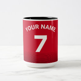 Fußballroter Jersey Zweifarbige Tasse