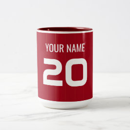 Fußballroter Jersey Zweifarbige Tasse
