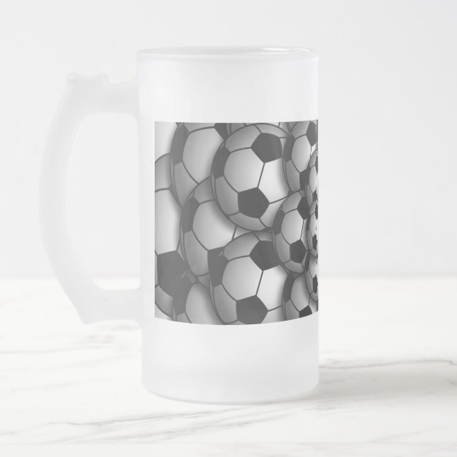 Fußballsaison Mattierte Glass Beer Tasse (Links)