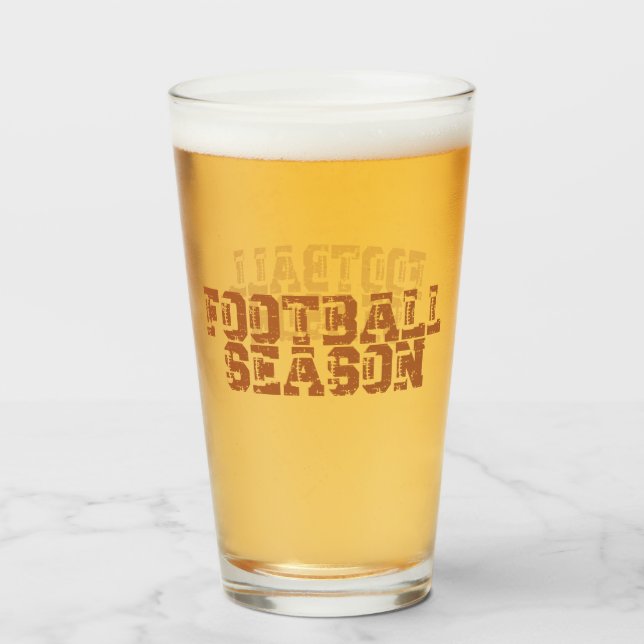 Fußballsaison Typografie Bier Glas (Vorne (Gefüllt))
