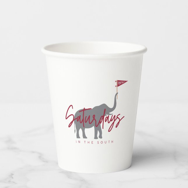 Fußballsamstags im South Paper Cup Pappbecher (Rückseite)
