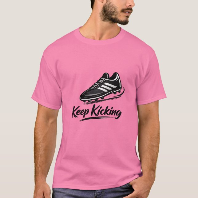 Fußballschuh T-Shirt "Keep Kicking" (Vorderseite)