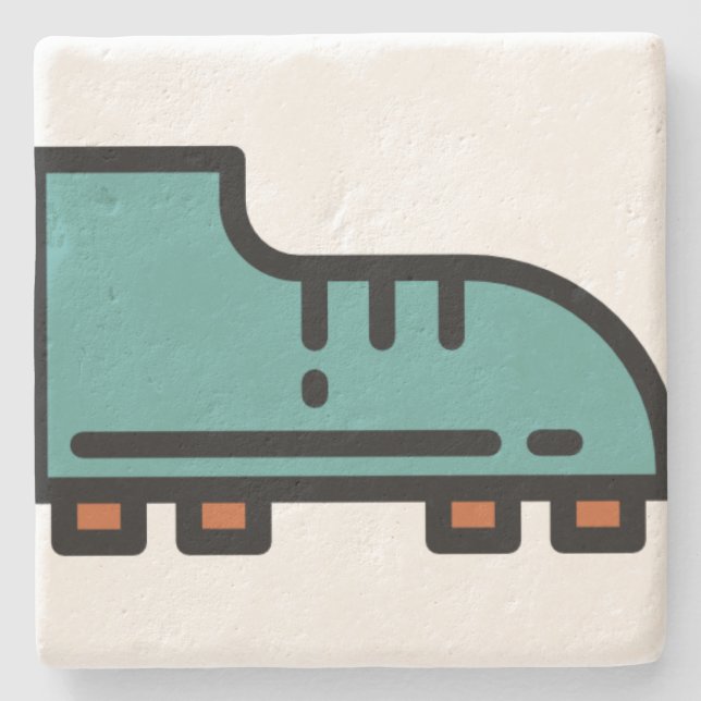 Fußballschuhe Steinuntersetzer (Vorderseite)