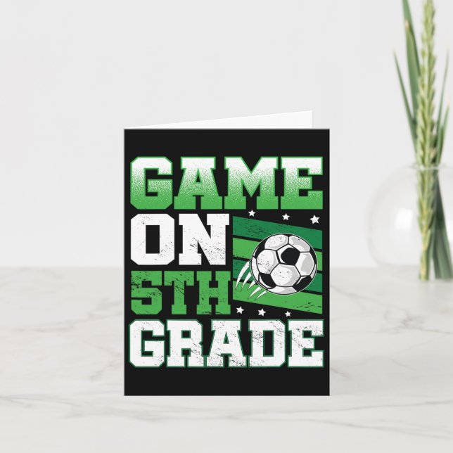 Fußballspiel 5. Klasse zurück zum Niedlichen Schul Karte (Vorderseite)