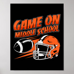 Fußballspiel auf der Mittelschule Zurück zur Schul Poster