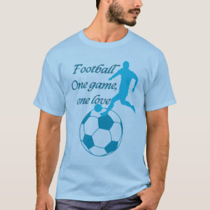 Fußballspiel blau T-Shirt