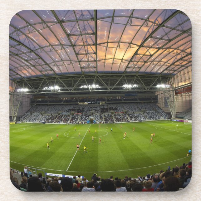Fußballspiel, Forsyth Barr Stadium, Dunedin Getränkeuntersetzer (Vorderseite)